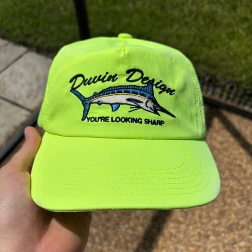 Duvin Design Looking Sharp Hat Yellow Nylon Snapback Cap NWT Golf Surf